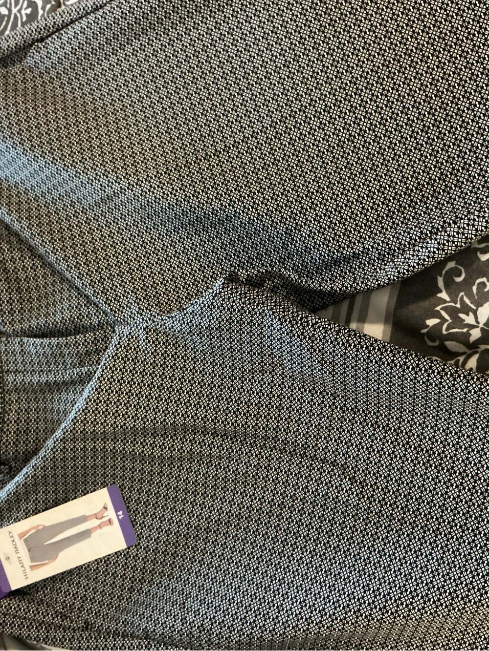 Hilary Radley Black and White Micro-Patterned Blazer